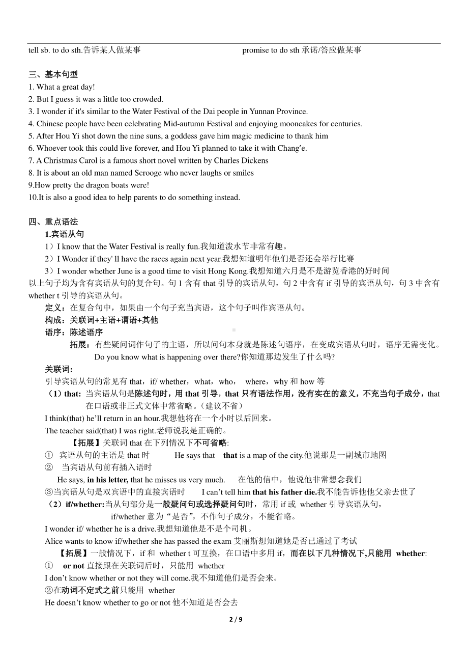 人教版九年级全册英语Unit2知识清单 习题 （含答案）.docx_第2页