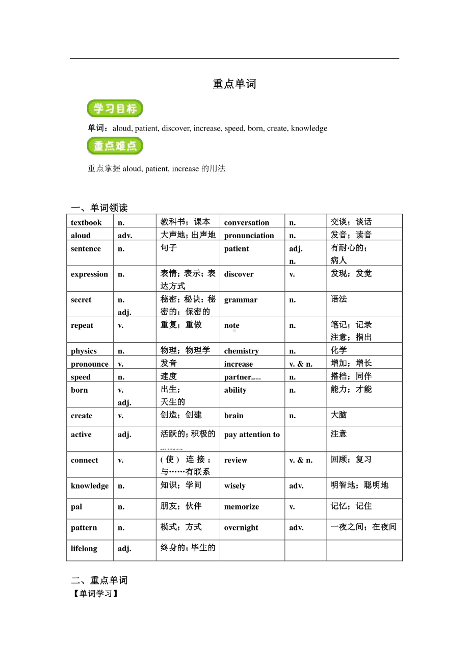 人教版九年级全册英语 Unit 1 How can we become good learners复习教案.doc_第1页