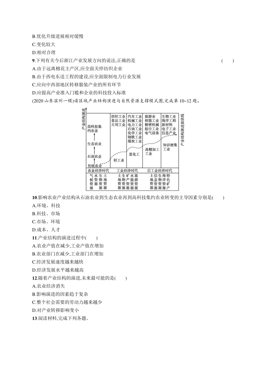 2022年（新教材人教版）新高考地理一轮复习练习：课时规范练29　大都市的辐射功能-以我国上海为例产业转型地区的结构优化-以美国休斯敦为例.docx_第3页