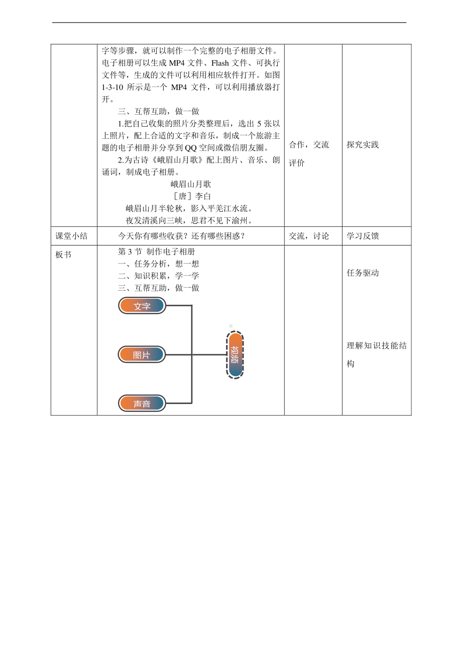 2019新川教版四年级下册信息技术第一单元第3节制作电子相册 教案-教学设计（1课时）.docx_第3页