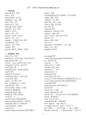 人教版九年级全册英语Unit11 知识清单 +习题 （含答案）.docx