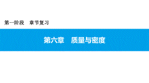 2021年广东中考物理一轮复习课件：第六章 质量与密度.pptx