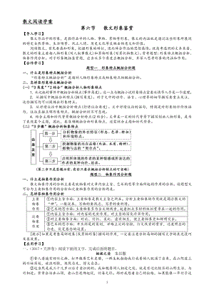 现代散文阅读专题第6节散文形象鉴赏 教学案-2021届高考语文二轮复习.doc