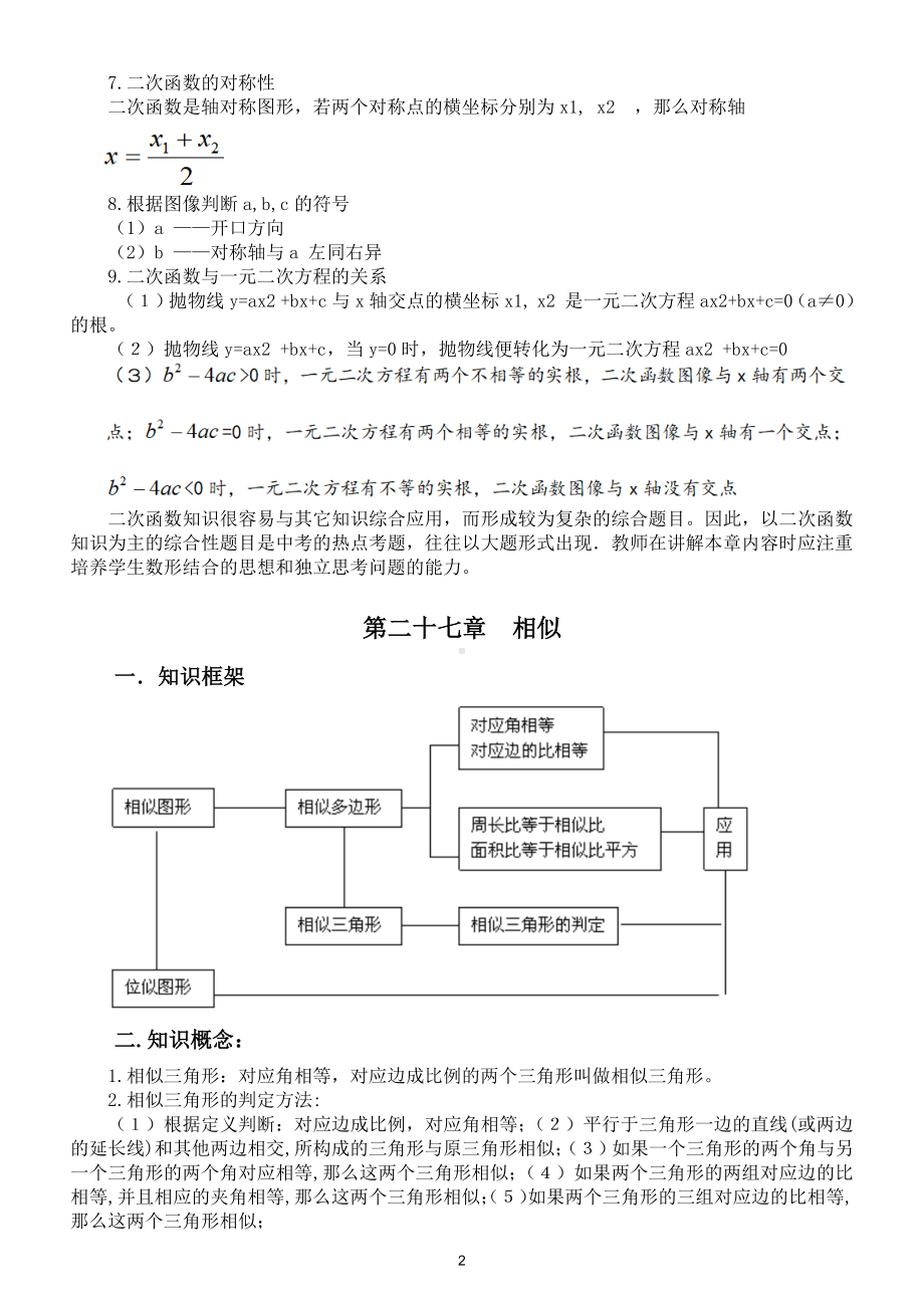 初中数学人教版九年级下册知识点及公式整理汇总.doc_第2页