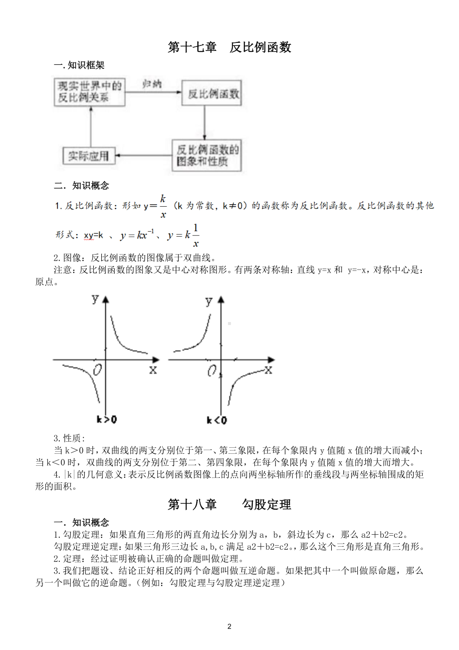 初中数学人教版八年级下册知识点及公式整理汇总.doc_第2页