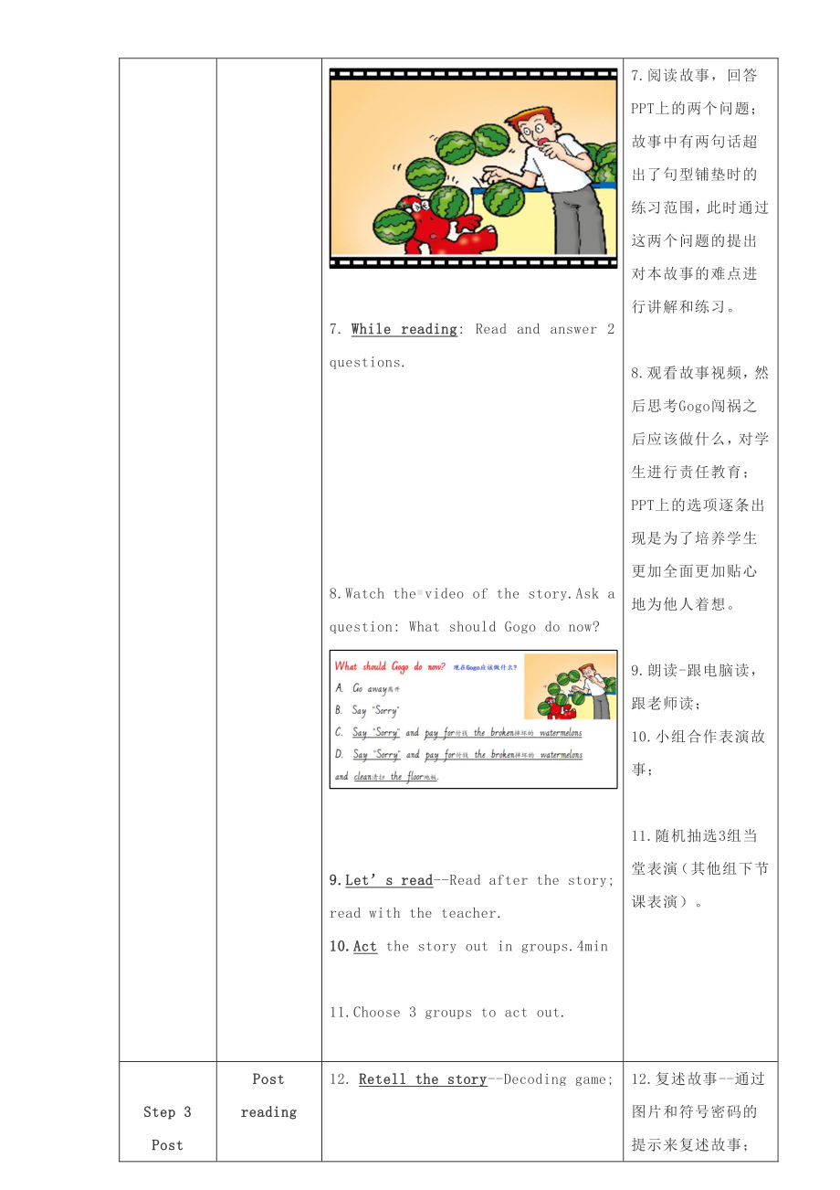 （广东）粤人版三下-Unit 4 Fruit-Lesson 2-教案、教学设计-部级优课-(配套课件编号：c0fe0).docx_第3页