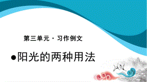 六年级语文下册课件：第3单元-习作例文：阳光的两种用法（部编版）.pptx