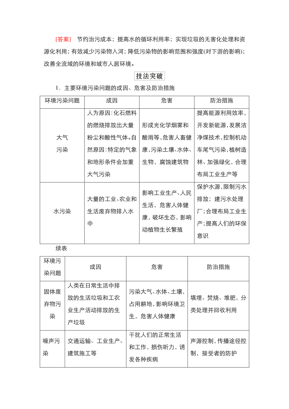 2022年（旧高考）地理二轮复习教学案：专题13环境保护.doc_第2页