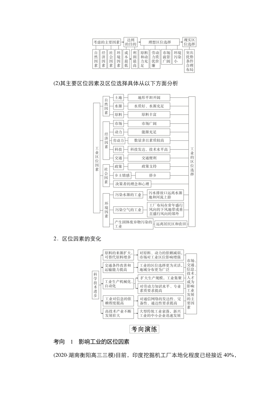 2022年（旧高考）地理二轮复习教学案：专题8工业生产与区域工业发展.doc_第3页