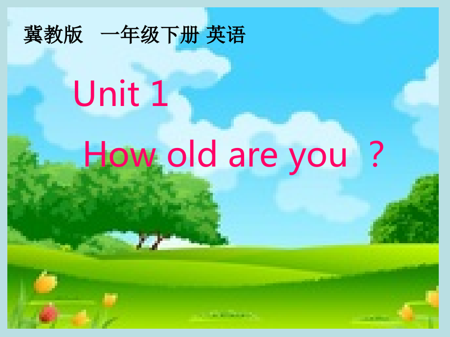 冀教版一年级下册-Unit 1 About Me-Lesson 2 How Old Are You -ppt课件-(含教案+视频)--(编号：4010e).zip