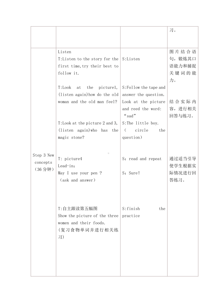 （三起）冀教版三年级下册-Unit 3 Food and Meals-Lesson 18 The Magic Stone-教案、教学设计--(配套课件编号：705af).doc_第3页