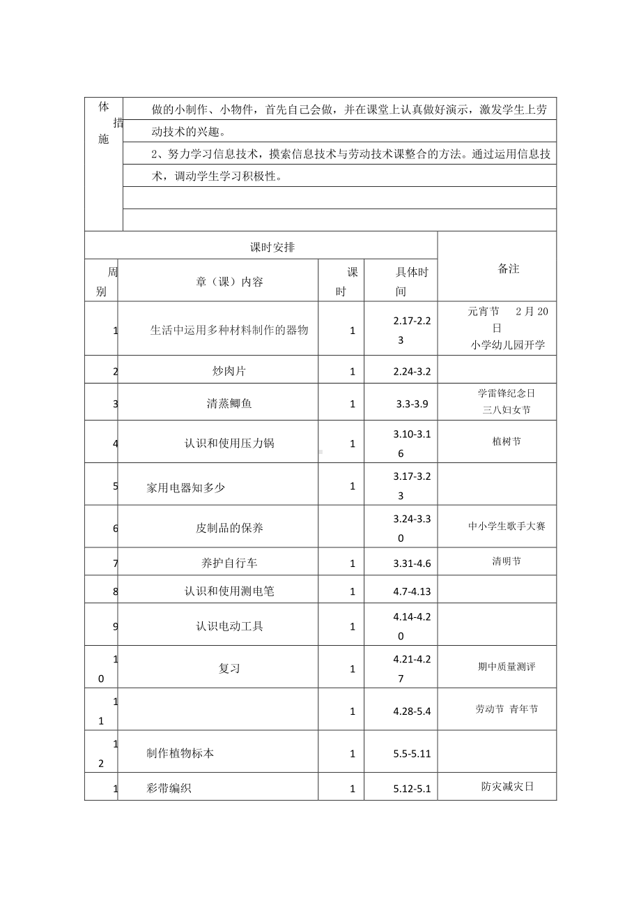 （汉川市XX乡八一中心小学）六（下）劳技教学计划.docx_第2页