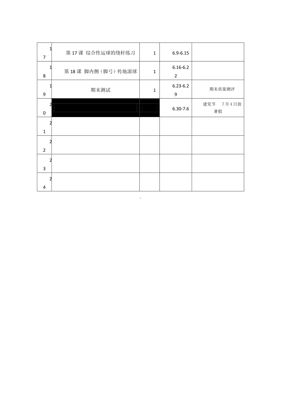 （汉川市XX乡八一中心小学）2019春二（1）足球教学计划.docx_第3页