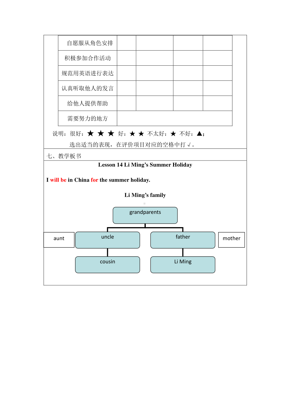 冀教版（一起）六下Unit 3 Summer Is Coming-Lesson 14 Li Ming's Summer Holiday-教案、教学设计--(配套课件编号：20f37).doc_第3页