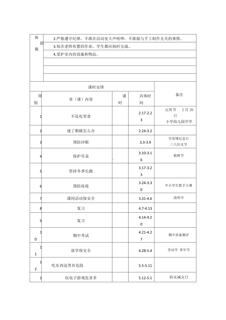 （汉川市XX乡八一中心小学）2019春三年级校本教学计划 .docx_第2页