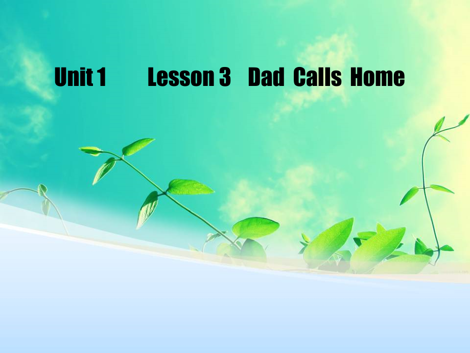 冀教版（一起）六下-Unit 1 Phoning Home-Lesson 3 Dad Calls Home-ppt课件-(含教案)--(编号：f0354).zip