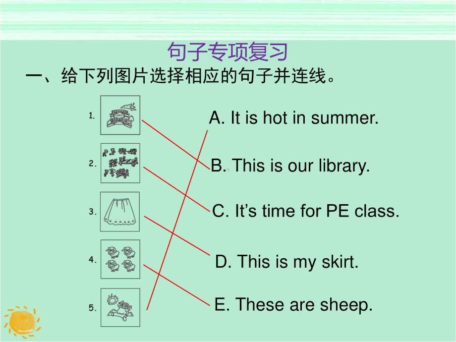 人教版PEP四年级下册英语句子专项复习ppt课件.ppt_第2页