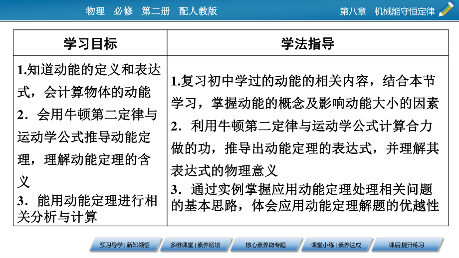 （新教材）2022版人教版物理必修第二册课件：第8章、3 动能和动能定理 .pptx_第2页