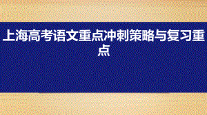 《2021届上海高考语文分阶段冲刺策略与复习方法总结》课件（28张PPT）.pptx