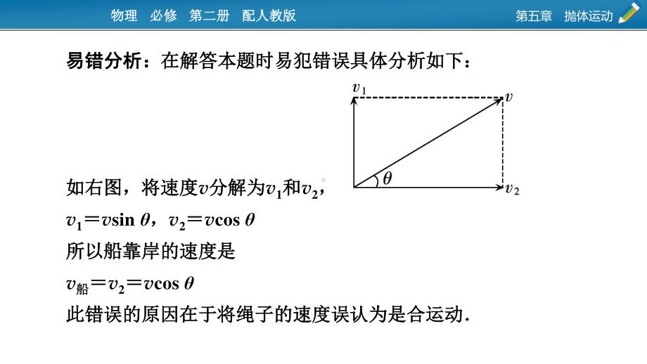 （新教材）2022版人教版物理必修第二册课件：第五章　抛体运动 本章易错题归纳 .pptx_第3页