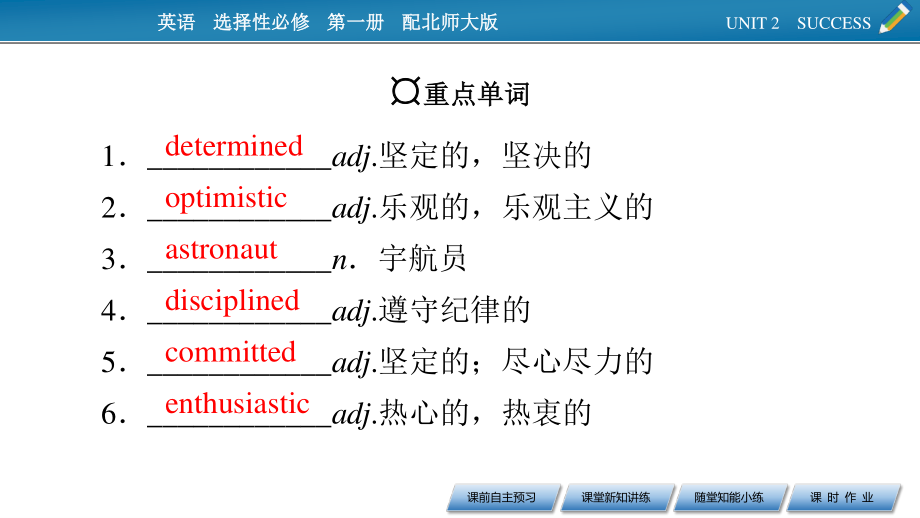 （新教材）2022版北师大英语选择性必修第一册课件：UNIT 2　SUCCESS Period 1 Topic Talk .pptx_第3页