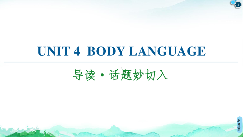 2021新版人教版选修一英语unit 4 导读·话题妙切入 ppt课件.ppt_第1页