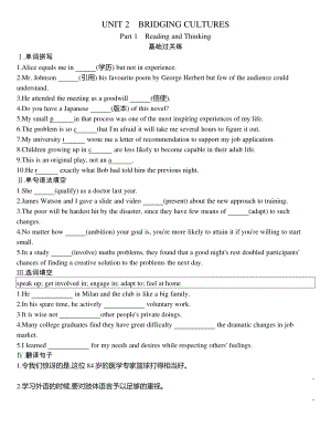 2021新版人教版选修二英语UNIT2作业：Part 1　Reading and Thinking.docx