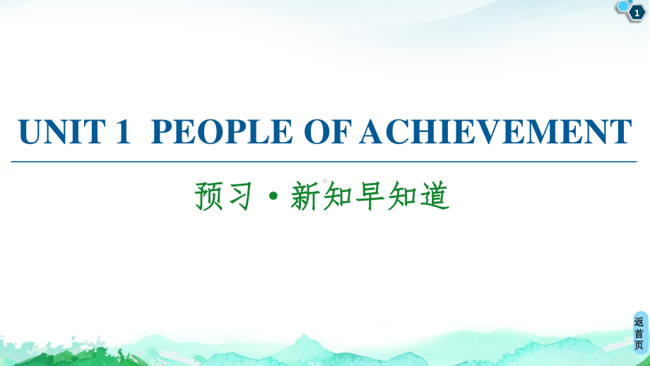 2021新版人教版选修一英语unit 1 预习·新知早知道 ppt课件.ppt_第1页