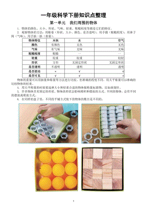 小学科学教科版一年级下册全册单元知识点整理2.doc