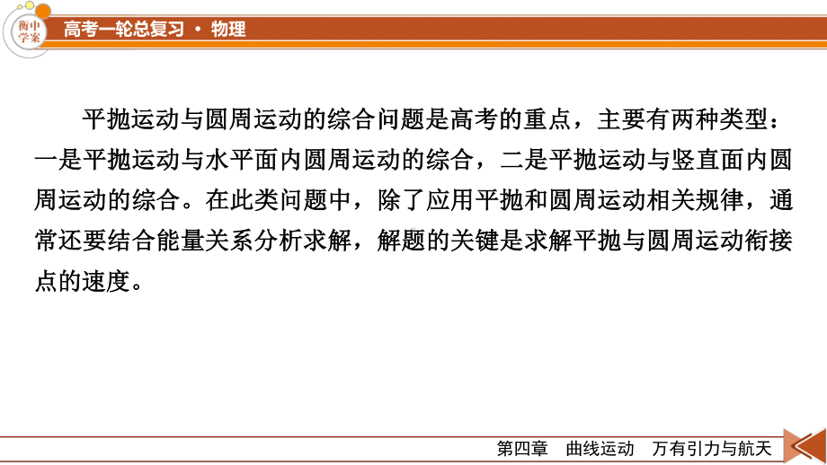 2022年（老高考）人教版物理一轮复习课件：专题强化2 平抛运动与圆周运动的综合问题.pptx_第3页