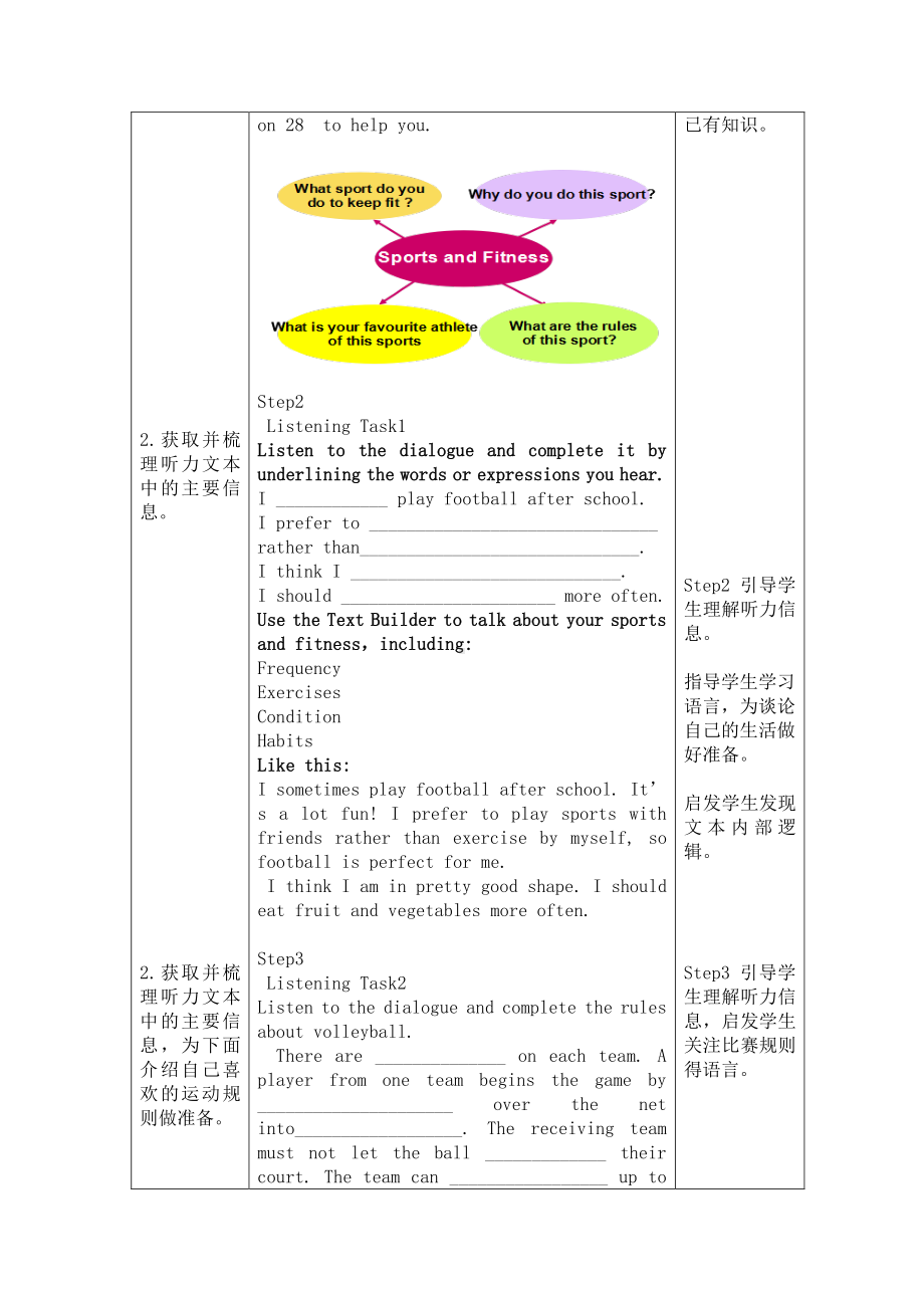 2021新版北师大版必修第一册英语Unit 2 Topic Talk 同步教学设计.doc_第2页