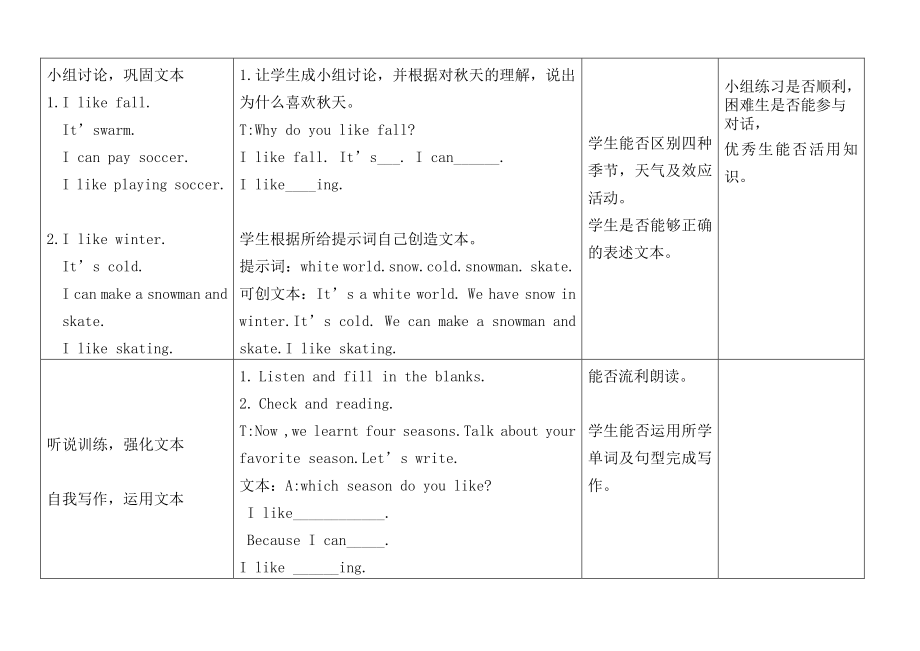 教科EEC版四下-Unit2 I like Spring-Class 1 Textbook p.12-教案、教学设计-公开课-(配套课件编号：91d45).doc_第3页