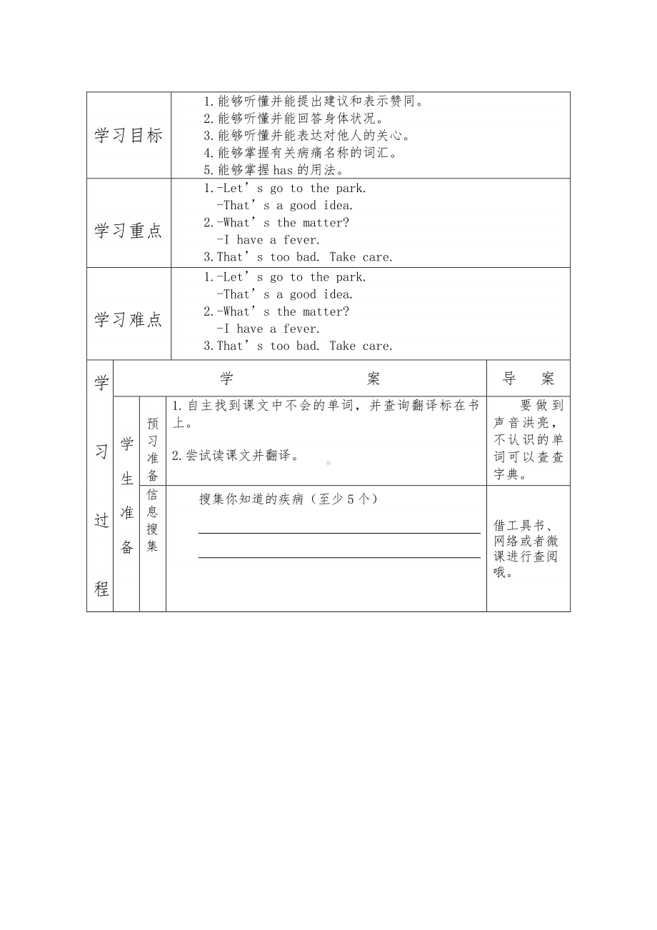 教科EEC版四下-Unit3 What's the Matter -Class 2Textbook p.21-教案、教学设计--(配套课件编号：f014f).doc_第1页