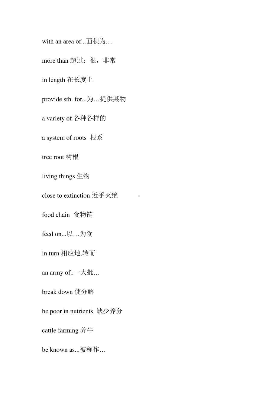 （2021新教材）牛津译林版必修第三册英语Unit 1 Nature in the balance welcome to unit and reading 短语.docx_第2页