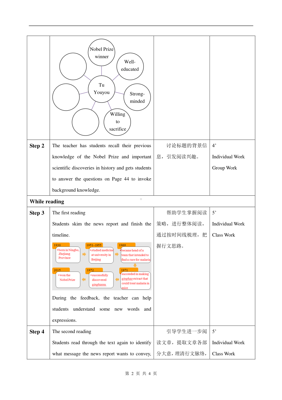 （2021新教材）牛津译林版必修第三册英语Unit4 Reading1 教学设计.doc_第2页