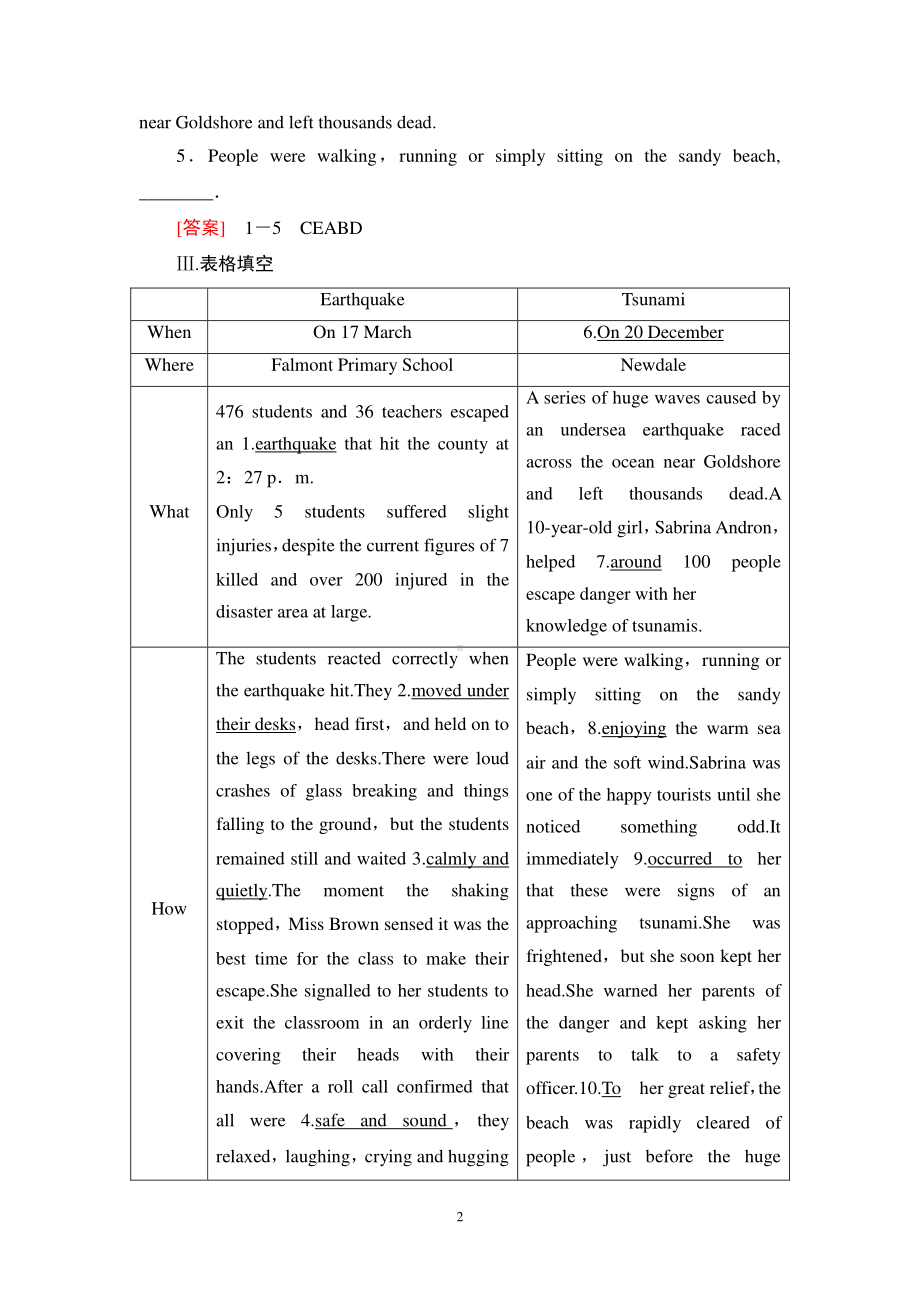 （2021新教材）牛津译林版必修第三册英语Unit 2 理解课文精研读 学案.doc_第2页