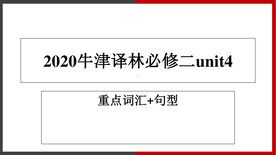 (2021新版)牛津译林版必修二英语Unit 4 重要词汇及句型ppt课件.ppt_第1页