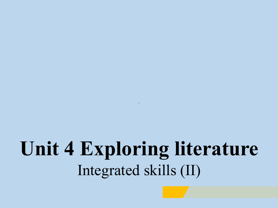 (2021新版)牛津译林版必修二英语 Unit4 Integrated skills (II) 微课ppt课件.pptx_第1页