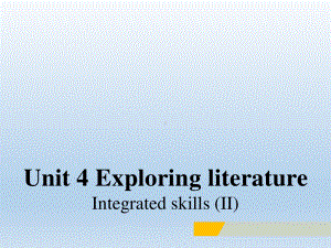 (2021新版)牛津译林版必修二英语 Unit4 Integrated skillsppt课件.pptx