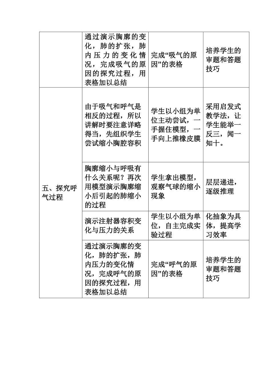 人教版七年级生物（下册）4.3.2发生在肺内的气体交换-教案(1).docx_第3页