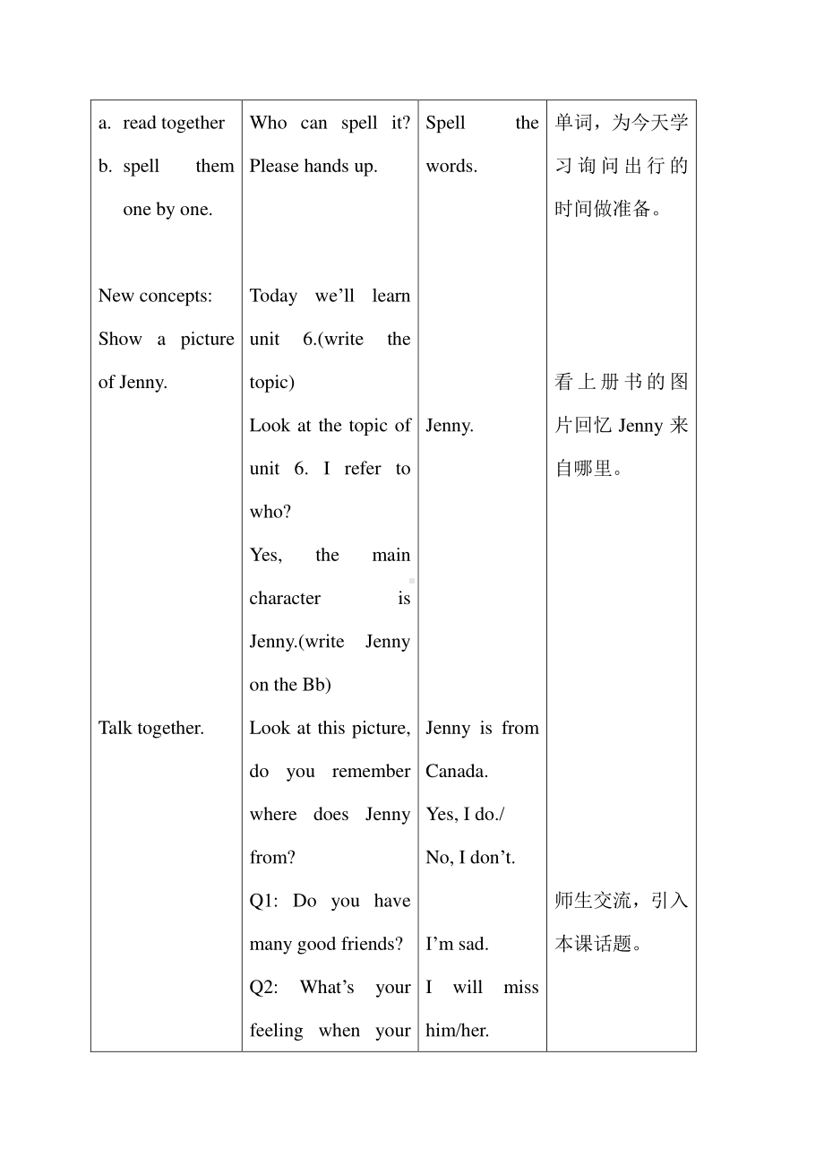 教科EEC版六下Unit6 I Have to Go Back to Canada-Class 1Textbook p.54-教案、教学设计--(配套课件编号：806f6).doc_第2页