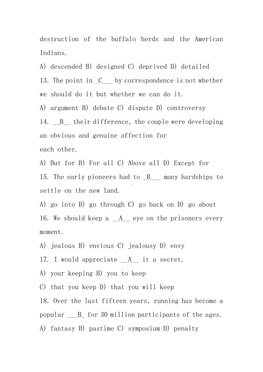 东北农业大学网络教育学院 大学英语第三册网上作业题参考答案.docx_第3页