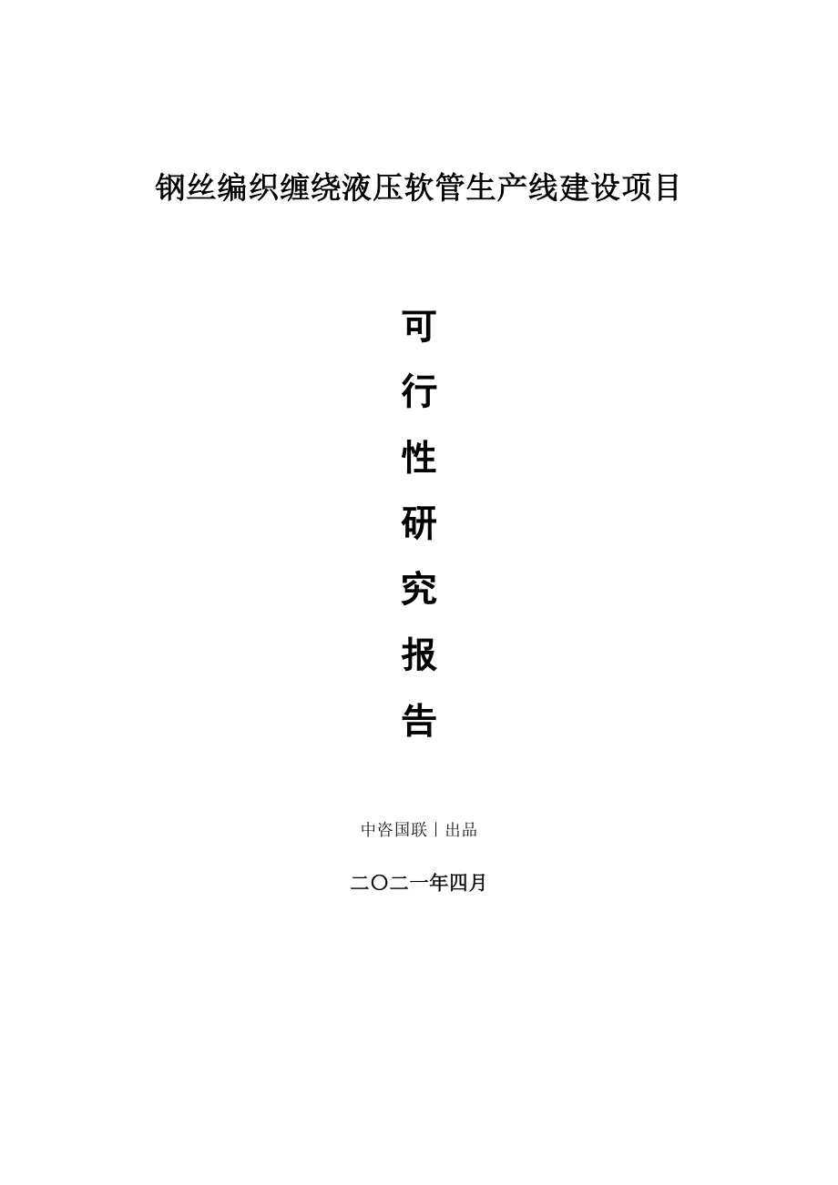 钢丝编织缠绕液压软管生产建设项目可行性研究报告.doc_第1页