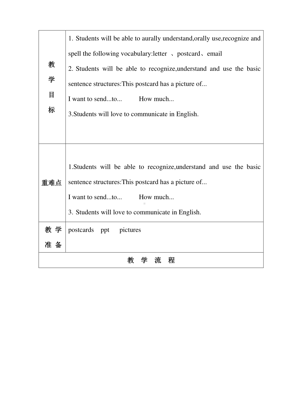 冀教版（三起）五下-Unit 3 Writing Home-Lesson 15 Sending the Postcards-教案、教学设计-公开课-(配套课件编号：901aa).doc_第1页