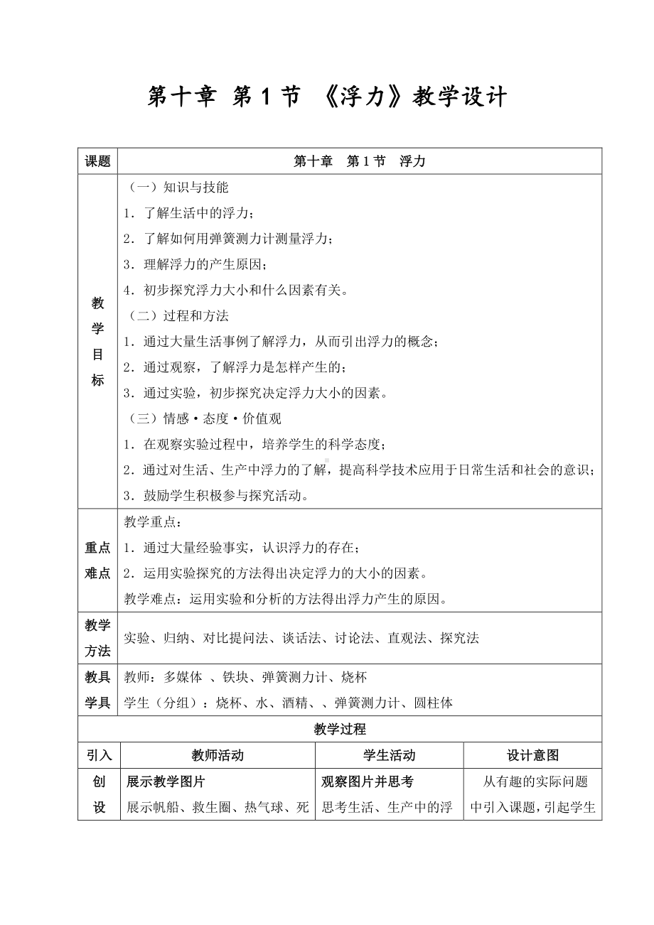 人教版物理八年级下册10.1浮力-教案(21).docx_第1页