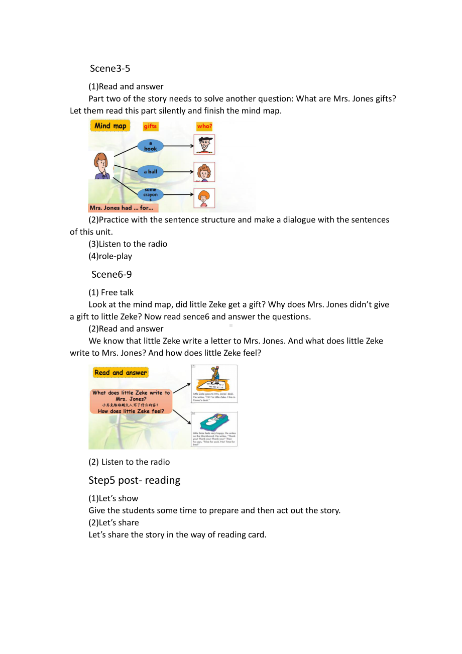 冀教版（三起）五下-Unit 4 Did You Have a Nice Trip -Lesson 24 A Gift for Little Zeke-教案、教学设计-市级优课-(配套课件编号：40f4b).docx_第2页