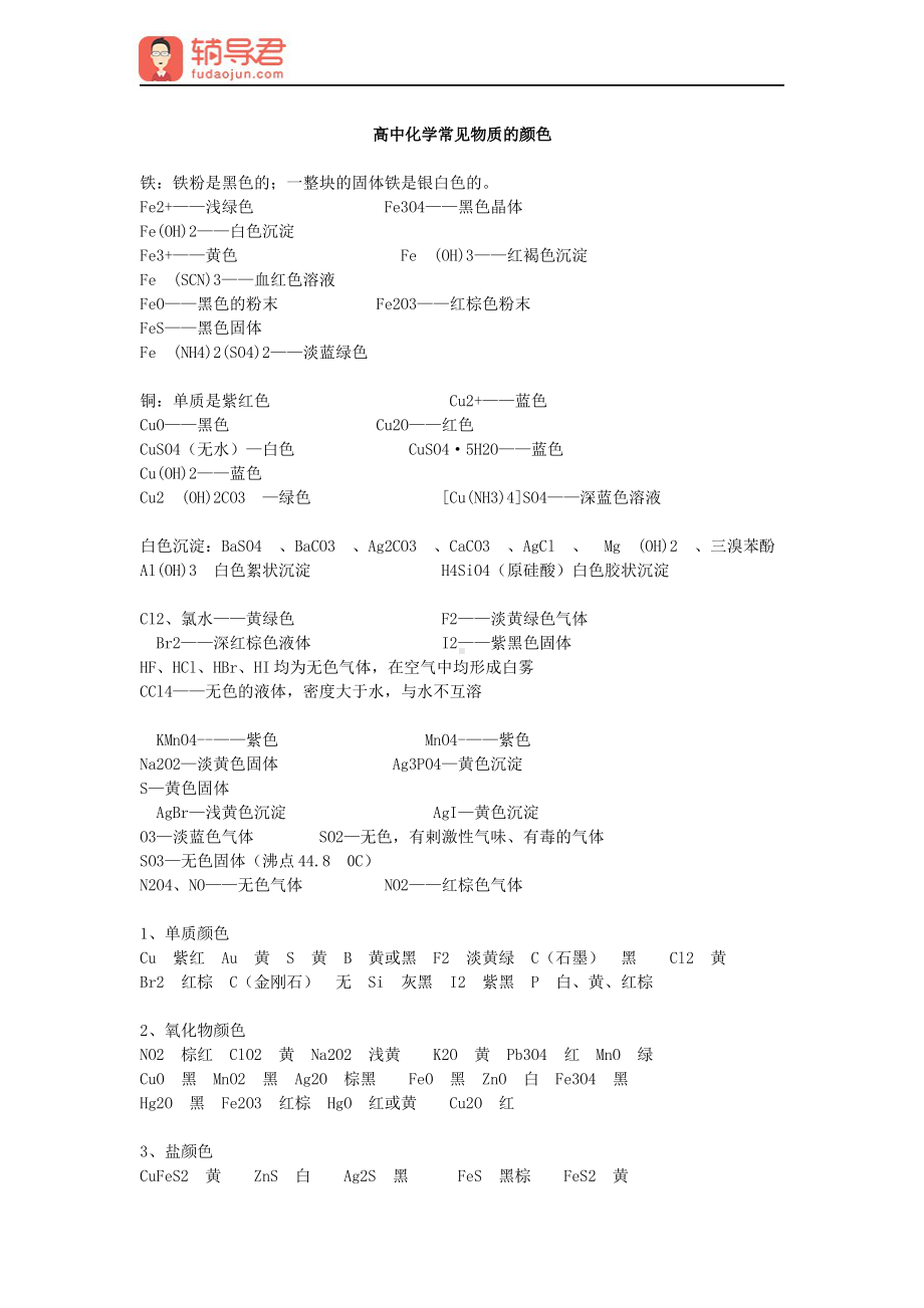 高中化学常见物质颜色总结.pdf_第1页