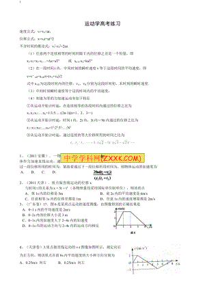 高一物理必修1运动学基本(精品).pdf