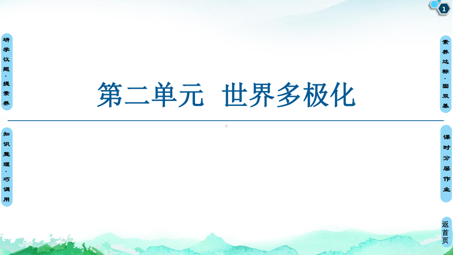 （2021新）统编版高中政治选修一第2单元 第3课 第1框 世界多极化的发展 ppt课件.ppt_第1页