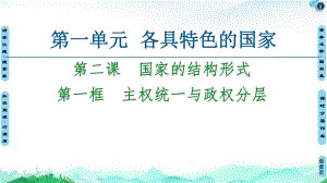 （2021新）统编版高中政治选修一第1单元 第2课 第1框 主权统一与政权分层 ppt课件.ppt